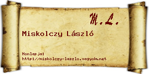 Miskolczy László névjegykártya