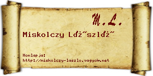 Miskolczy László névjegykártya